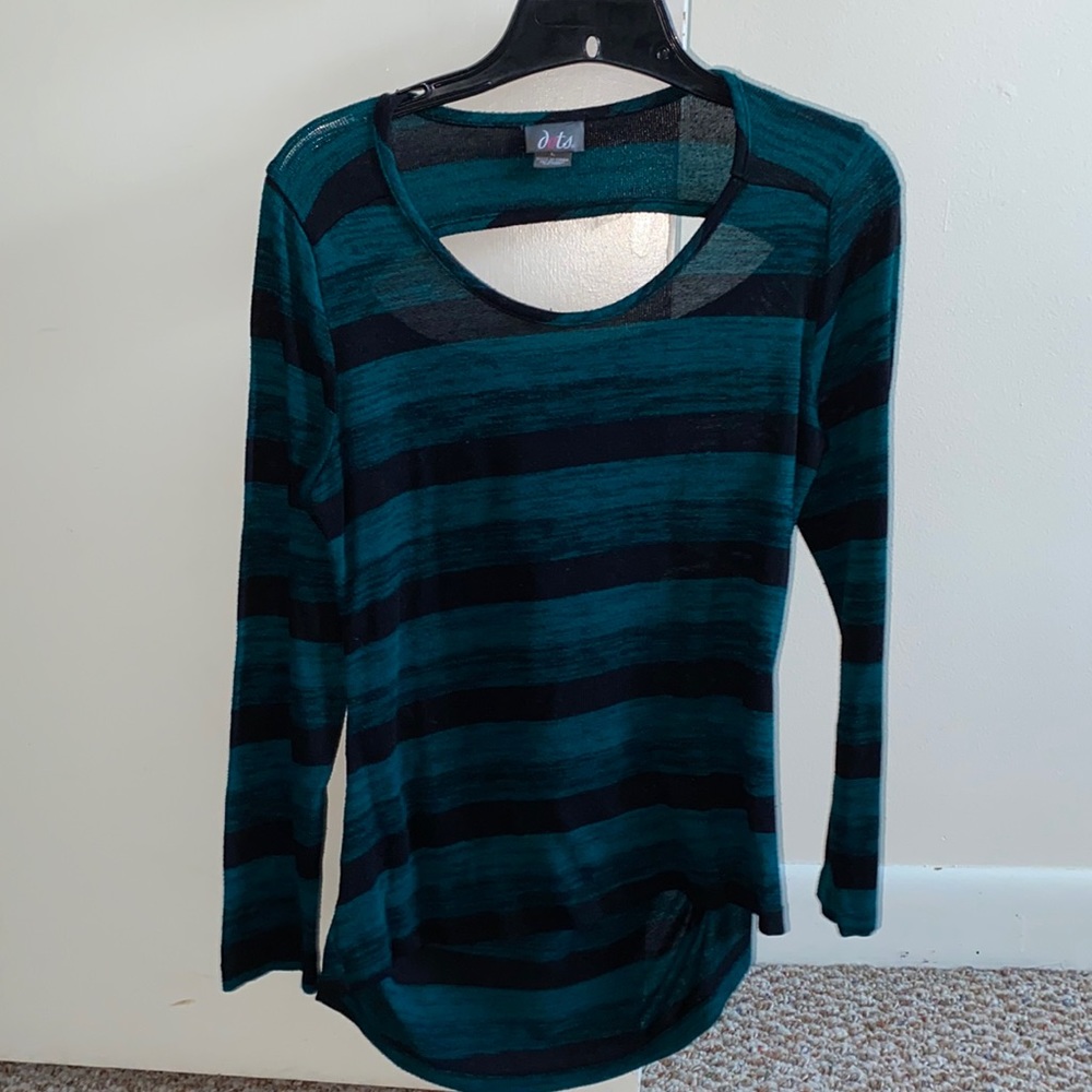 Long Sleeved Striped top with statement back